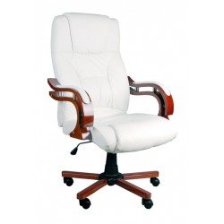 Fotel biurowy LUX biały z masażem