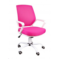 Scaun de birou FBB alb și roz