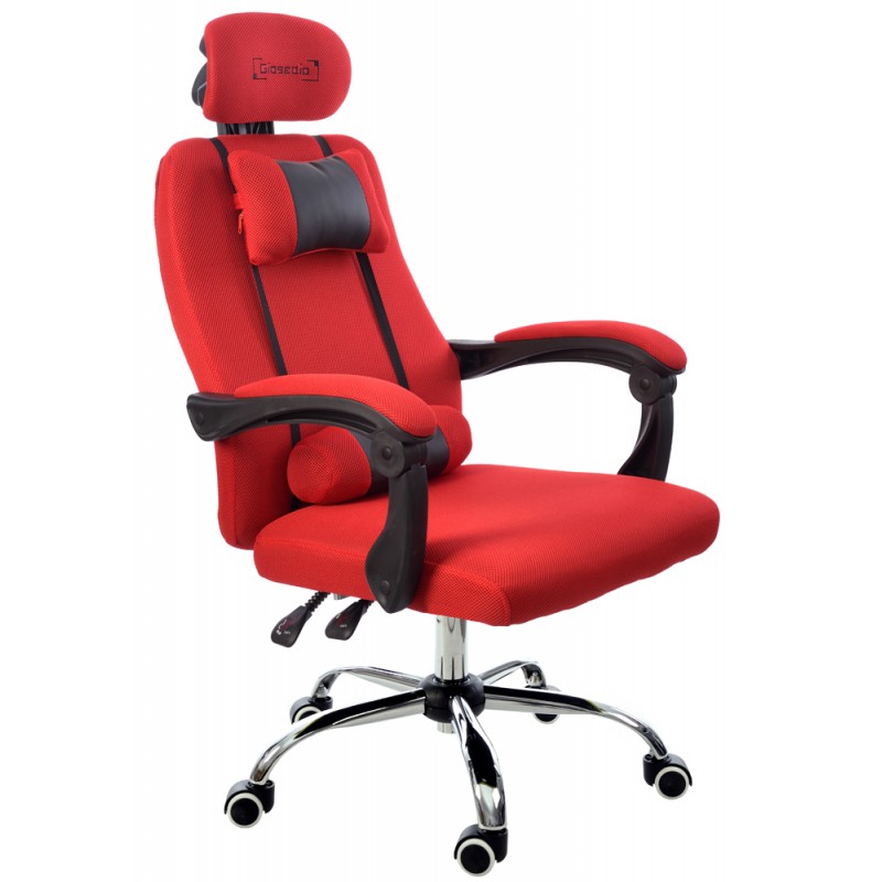 Ergonomischer Gaming-Bürostuhl GPX mit Kopfstütze und verstellbarer Rückenlehne