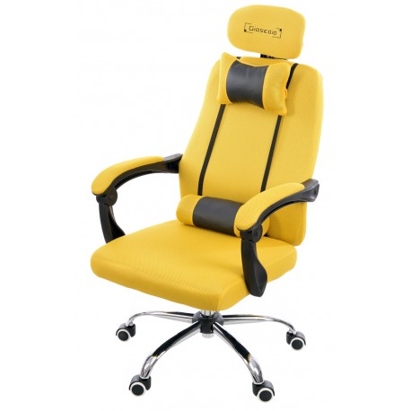 Fotel biurowy GIOSEDIO żółty, model GPX013