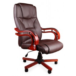 Fotel biurowy LUX brązowy z masażem
